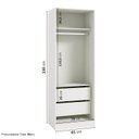Ver imagem 4 de Guarda Roupa Planejado 100% MDF 2 Portas Orion CabeCasa MadeiraOriginals Bege/Aveia