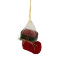 Ver imagem 3 de Bota Plástica Revestida de Tricô Vermelha com Tule 15cm