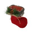 Ver imagem 4 de Bota Plástica Revestida de Tricô Vermelha com Tule 15cm