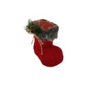 Ver imagem 2 de Bota Plástica Revestida de Tricô Vermelha com Tule 15cm