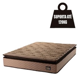 Colchão Casal Espuma D33 Pillow Top Van Gogh Marrom Hellen - Suporta até 120kg por Pessoa - 4