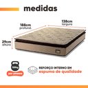 Ver imagem 3 de Colchão Casal Espuma D33 Pillow Top Van Gogh Marrom Hellen - Suporta até 120kg por Pessoa