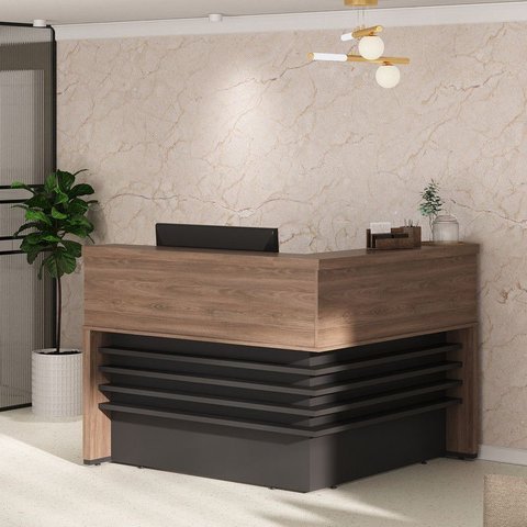 Balcão Tamburato Atendimento Ii Charuto/preto 6113