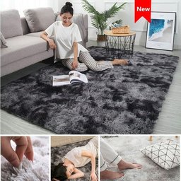 Tapete Felpudo para Sala/Quarto Casen Prata 100x140cm - 1