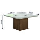 Ver imagem 2 de Mesa Amsterdã Tampo Giratório Dobuê Cedro / Off White 1,36m