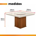 Ver imagem 3 de Mesa Amsterdã Tampo Giratório Dobuê Cedro / Off White 1,36m