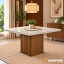 Ver imagem 2 de Mesa Amsterdã Tampo Giratório Dobuê Cedro / Off White 1,36m