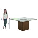 Ver imagem 4 de Mesa Amsterdã Tampo Giratório Dobuê Cedro / Off White 1,36m