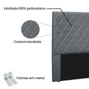 Ver imagem 3 de Cabeceira Queen 1,60m Esmeralda Veludo Cinza Chumbo - Pallazio