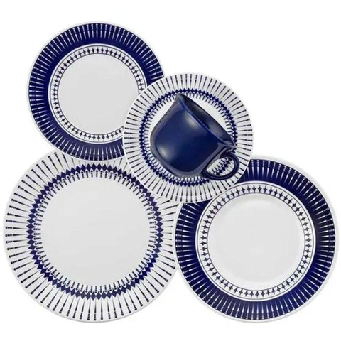 Jogo de Jantar em Cerâmica Donna com 20 Peças Oxford Colb