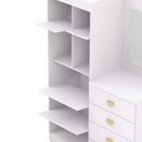 Ver imagem 4 de Cômoda Roupeiro Cristal com Espelho para Quarto - Branco/Camarim Flex Vila Rica