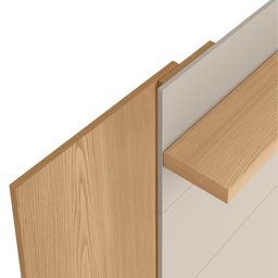 Painel e Rack para TV Siegfried com Ripas Carvalho Off White - 4