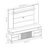 Painel e Rack para TV Siegfried com Ripas Carvalho Off White - 2