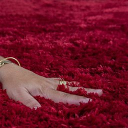 Tapete para Sala Belos Pelos Antialérgico Retangular Vermelho Casen 300x200cm - 2 Tapete para Sala Belos Pelos Antialérgico Retangular Vermelho Casen 300x200cm - 2