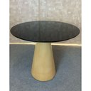 Ver imagem 1 de Mesa Cone 70cm Base Madeira Natural Freijó Claro Tampo Preto