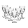 Jogo 6 Taças De Vidro 340Ml Cristal Diamante Vinho Suco Água 340ml - 2
