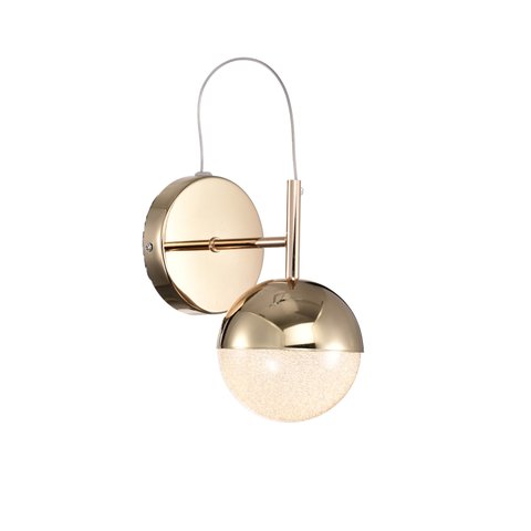 Arandela Globo Dourado 20cm Led 9w Bivolt 14609-pl