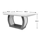 Ver imagem 3 de Mesa de Sala Jantar Jade com Tampo Vidro Canto Reto 180x90cm Imbuia Grafite Rufato