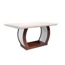 Ver imagem 6 de Mesa de Sala Jantar Jade com Tampo Vidro Canto Reto 180x90cm Imbuia Grafite Rufato