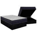 Ver imagem 1 de Conjunto Box Baú Casal: Colchão Espuma Ortobom D45 - Airtech 150 + Base Crc Suede Black(138x188)