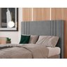 Cabeceira Queen Londres - Veludo Cinza - Palladium Decor - 1