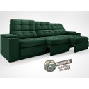 Ver mais imagens de Sofá com Porta Copos e Carregador USB Eureka 2,30m Assento Retrátil e Reclinável Velosuede