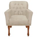 Ver imagem 1 de Poltrona Decorativa Resistente Sala Athena - Suede Bege