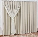 Ver imagem 1 de Cortina Blackout com Voil 4,00 x 2,30 Palha