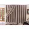 Cortina Blackout com Voil 4,00 x 2,50 Avelã - 1