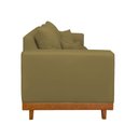 Ver imagem 3 de Sofá 2 Lugar Base Reforçada Madeira Tecido Suede + Almofada Cor:capuccino
