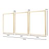 Kit 3 Quadros para Decoração Abstrato Formas Minimalista Moderno Sala Moldura Pinus - 4