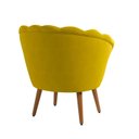Ver imagem 3 de Poltrona Pétala Sued Amarelo Pés Palito - Kimi Design