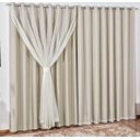 Ver imagem 1 de Cortina Blackout com Voil 5,00 x 2,50 Palha