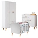 Ver imagem 1 de Quarto de Bebê Duda com Berço Americano Ludmila Branco Acetinado Bétula - Carolina