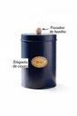 Ver imagem 2 de Pote para Erva Mate com Tampa Hermética e Puxador de Bambu - Azul Marinho