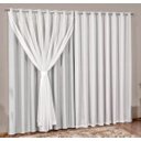 Ver imagem 1 de Cortina Blackout com Voil 3,00 x 2,50 Gelo