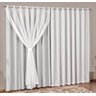 Cortina Blackout com Voil 3,00 x 2,30 Gelo - 1