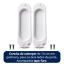 Ver imagem 6 de Porta Branca 60x210cm + Kit de Correr Branco de Sobrepor