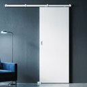 Ver imagem 1 de Porta Branca 60x210cm + Kit de Correr Branco de Sobrepor