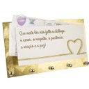 Ver imagem 3 de Porta Chaves e Cartas Oração Lar Ouro Organizador Luxo