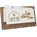 Ver imagem 4 de Porta Chaves e Cartas Lar Doce Lar Casa Organizador Luxo