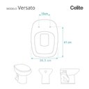 Ver imagem 3 de Tampa de Vaso Poliéster Versato Pergamon para Bacia Celite com Ferragem Dourada