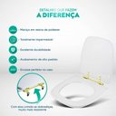 Ver imagem 5 de Tampa de Vaso Poliéster Versato Pergamon para Bacia Celite com Ferragem Dourada
