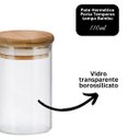 Ver imagem 5 de Pote Hermético Porta Temperos Vidro Borosilicato e Tampa Bambu 110ml - Tuut