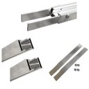 Ver imagem 1 de Perfil Barra Trilho + Par de Emenda Fixador Placa Painel Solar Alumínio 1,20 Metros | Perfil Master 