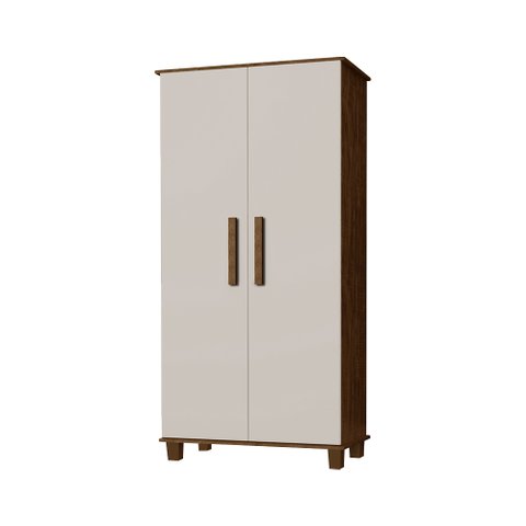 Armário Organizador 2 Portas Nicolau Malbec/Off White - Gran Belo