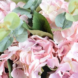 Flores artificiais Arranjo de Hortênsias Rosas no Vaso Rose Gold |Linha permanente Formosinha - 2