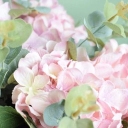 Flores artificiais Arranjo de Hortênsias Rosas no Vaso Rose Gold |Linha permanente Formosinha - 6