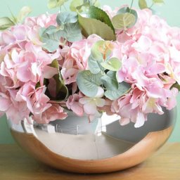 Flores artificiais Arranjo de Hortênsias Rosas no Vaso Rose Gold |Linha permanente Formosinha - 4