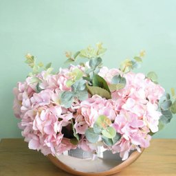 Flores artificiais Arranjo de Hortênsias Rosas no Vaso Rose Gold |Linha permanente Formosinha - 3